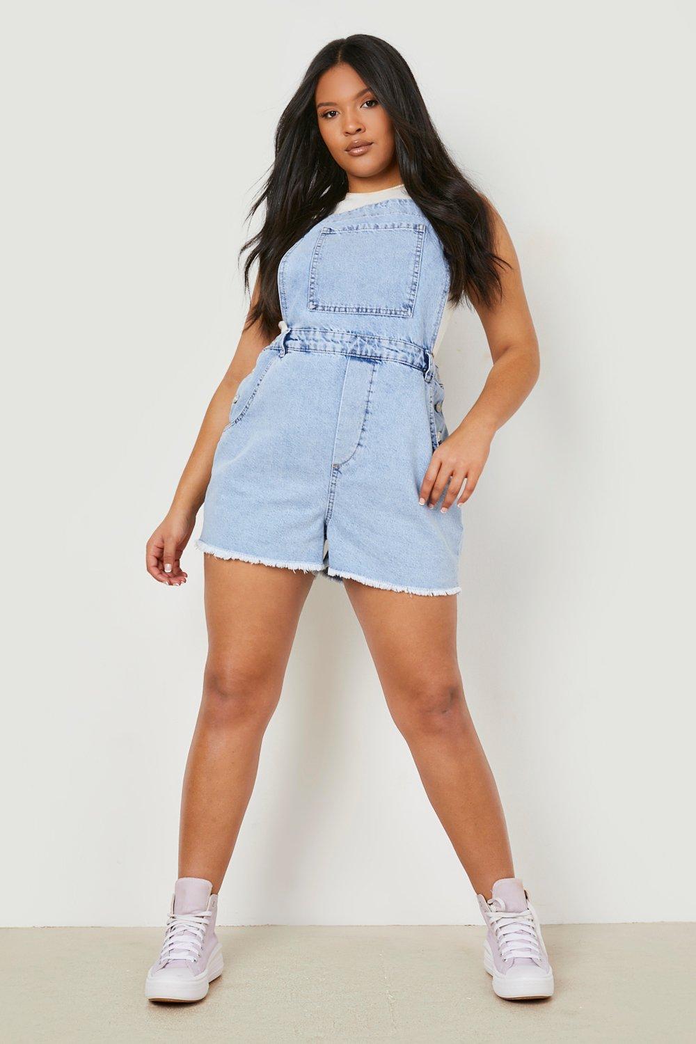 Denim deals pinafore shorts